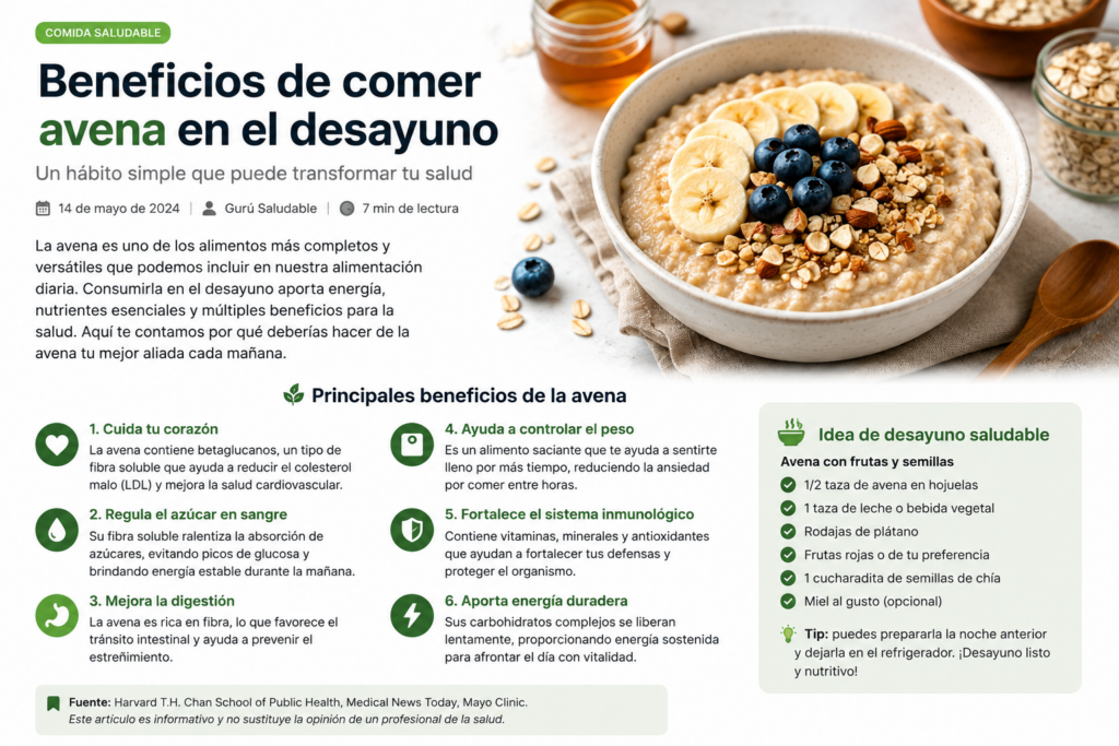 Beneficios de la avena en el desayuno avena beneficios
