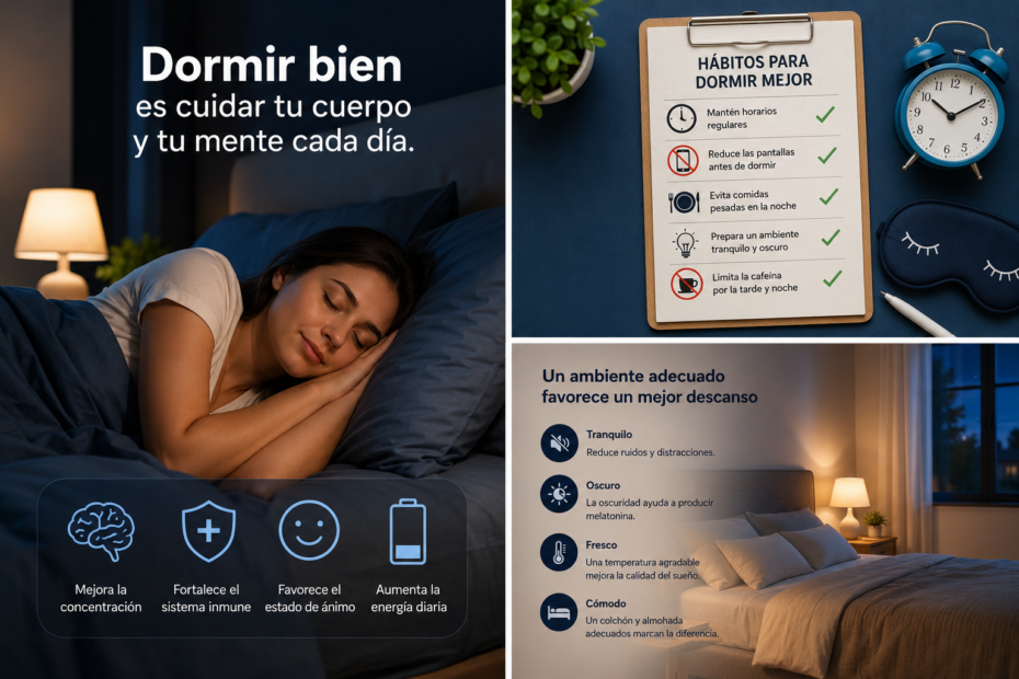 Dormir bien y mejorar la calidad del sueño con hábitos saludables